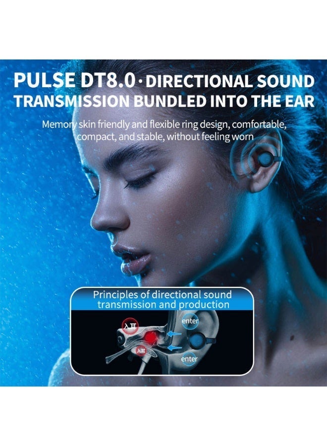 جليرو سماعات أذن لاسلكية (Bluetooth)، سماعات رياضية بمشبك مفتوح للأذن، صوت عالي الدقة (HiFi)، لاسلكية بالكامل، مقاومة للماء ومزودة بخاصية إلغاء الضوضاء الذكي. - Image 2
